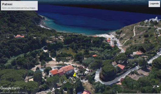 foto satellitare Casa Il Faro - Patresi da vicino con vista mare a