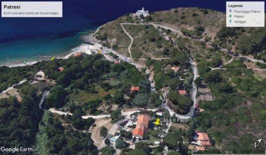 foto satellitare Casa Il Faro - Patresi da vicino con vista mare